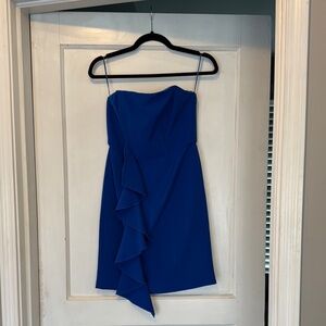 Elegant Blue Strapless Dress